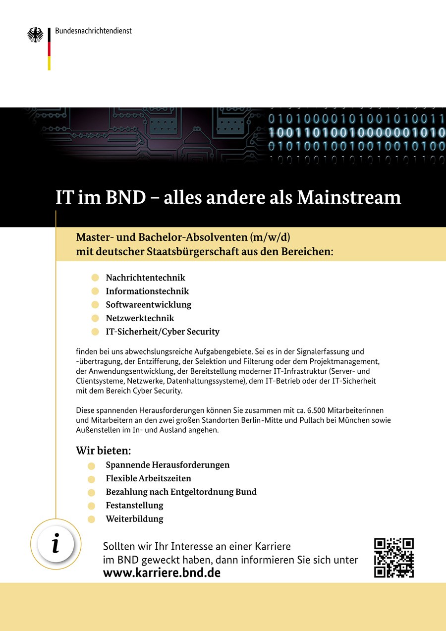 Bundesnachrichtendienst | campushunter Bundesnachrichtendienst | campushunter